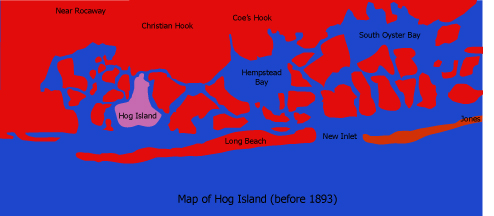 Hurricane Destroys Hog Island, NYC